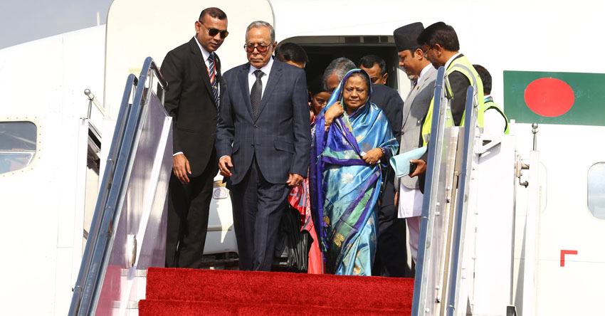 बांग्लादेशका राष्ट्रपति हमिद काठमाडौं आइपुगे