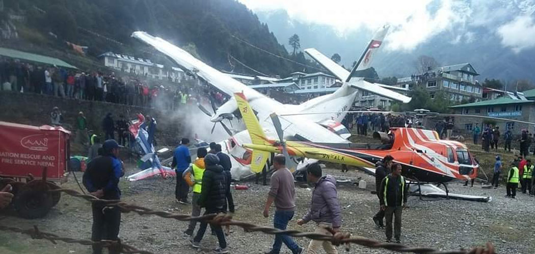 लुक्ला हवाई दुर्घटनाः एक को–पाइलट र दुई प्रहरीको मृत्यु