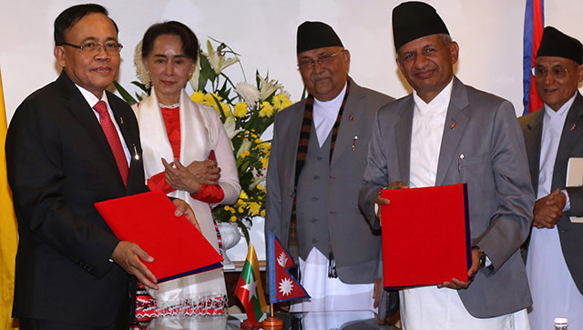 नेपाल र म्यान्मारबीच व्यापार सम्झौता