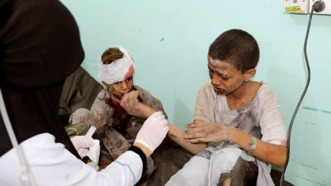 यमनः बसमाथि हवाई आक्रमण, २९ बालबालिकाको मृत्यु 
