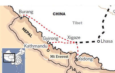 नेपाल–चीन रेलमार्ग संसारकै कठिन भूबनोटमा पर्ने