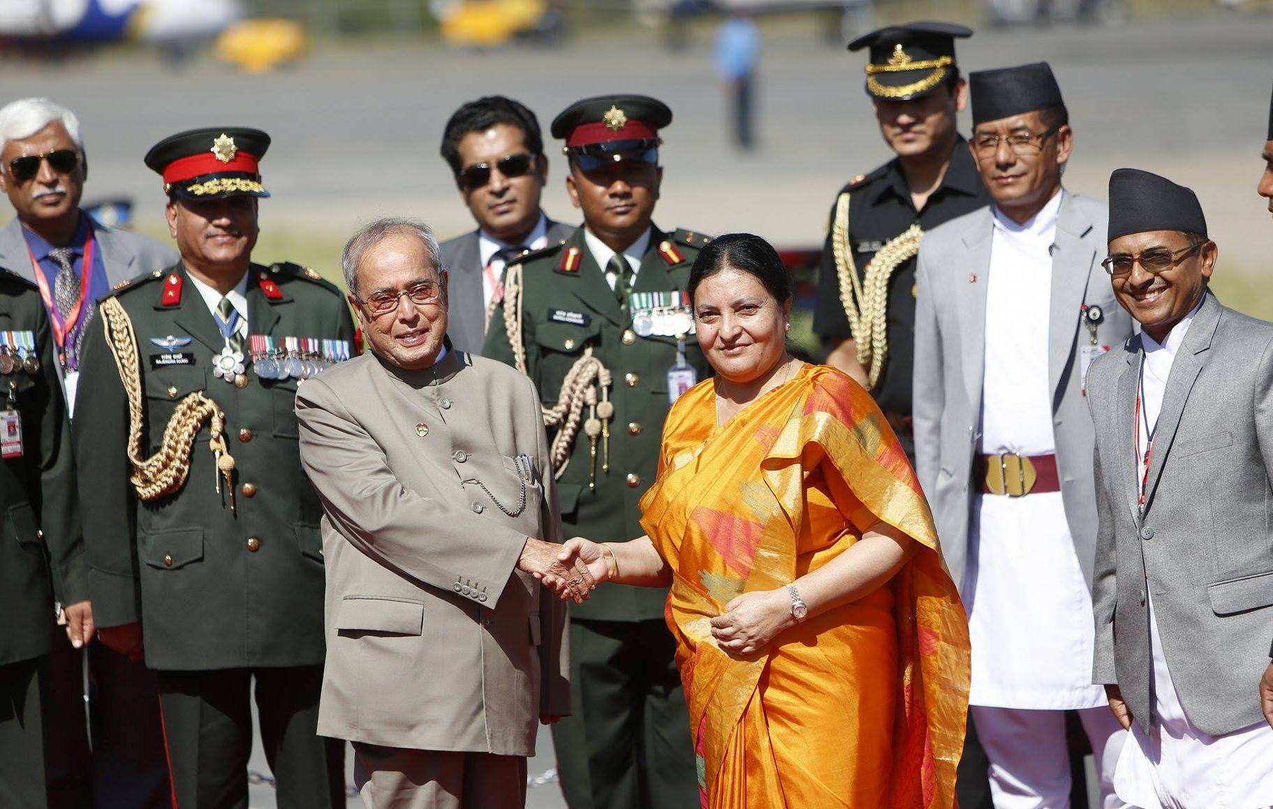 भारतीय राष्ट्रपति मुखर्जी काठमाडौंमा