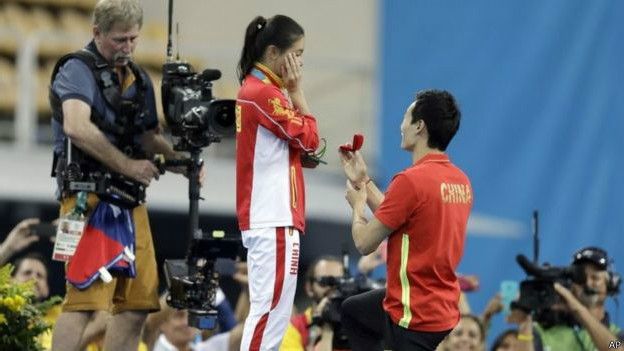 रियो ओलम्पिकः पदक जितेसँगै अनौठो शैलीमा विवाहको प्रस्ताव