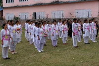 आरएसएसको शैलीमा महिलालाई प्रशिक्षण दिंदै राष्ट्रसेविका नेपाल