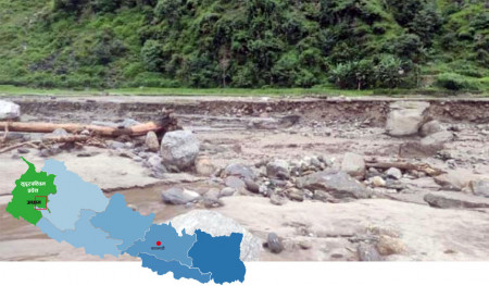 सुदूरपश्चिमका विभिन्न जिल्लामा बाढी र पहिरोमा परी ९ जनाको मृत्यु
