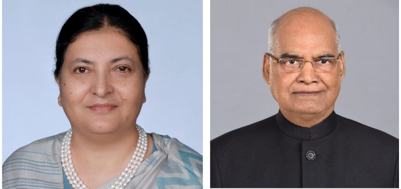 खोप उपलब्ध गराउन राष्ट्रपति भण्डारीको भारतीय समकक्षीलाई अनुरोध