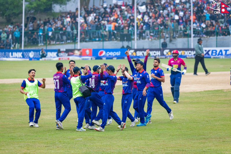 वर्षाले रोकिएको नेपाल-यूएईबीचको बाँकी खेल आज