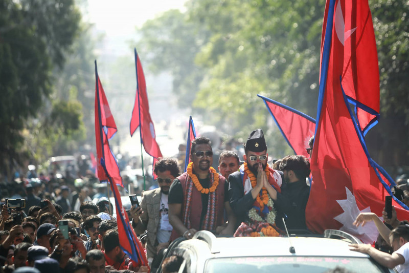तस्वीरमा बालेनको विजय र्याली