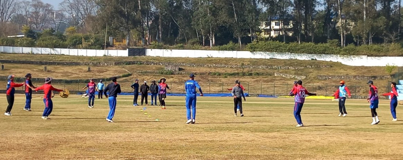 राष्ट्रिय क्रिकेट टोलीको बन्द प्रशिक्षण शुरू