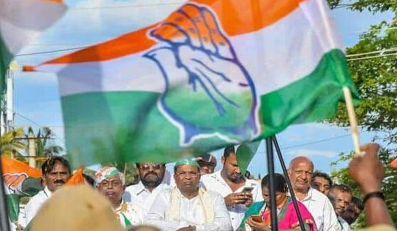 कर्नाटकमा कांग्रेस बहुमततिर