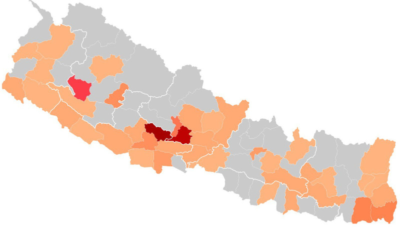 शाखा अधिकृतमा नाम निकाल्नेमध्ये आधा जति सात जिल्लाका, कुन जिल्लाका कति?