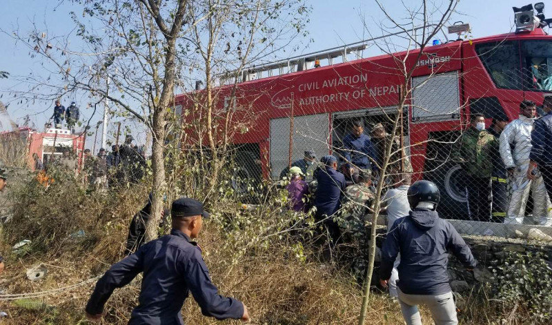 पोखरा जहाज दुर्घटना: उद्धार जारी (तस्वीरहरू)