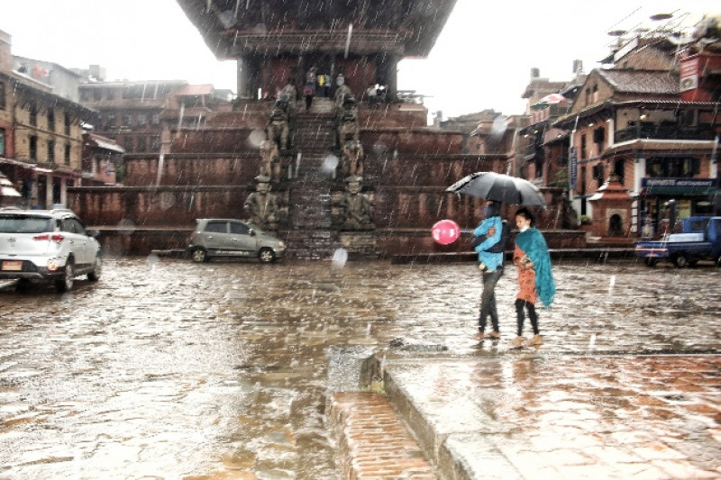 पश्चिमी वायुको प्रभाव, देशका अधिकांश भागमा वर्षा